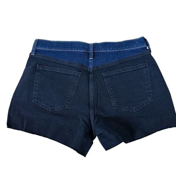 GAP Multi ~ Black/Blue Jean shorts ~ Girlfriend fit~ Highrise 4” ~ size 30/10P - Picture 2 of 12